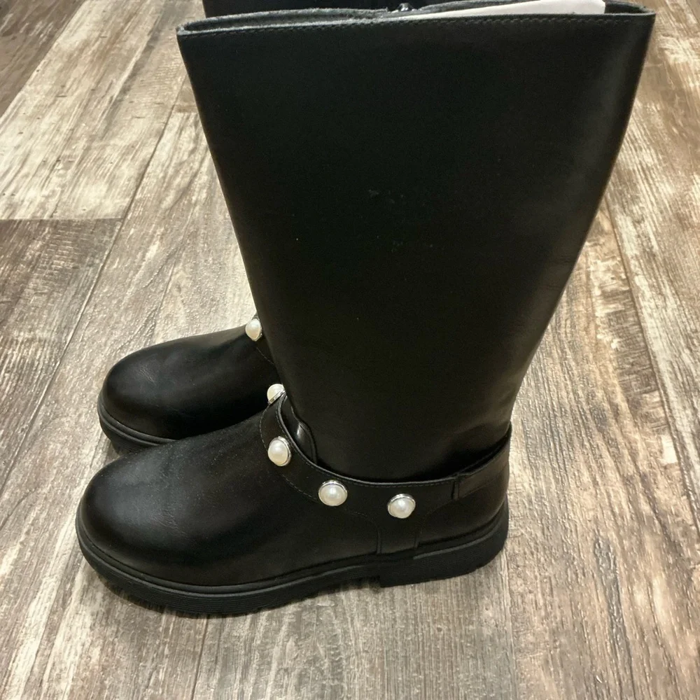 Sonoma Girl’s Black Pearl-Accent Boot for Size 4